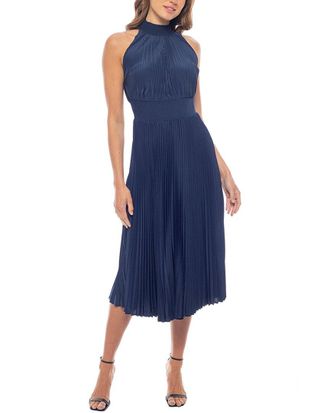 OLEG CASSINI Pleated Midi Dress