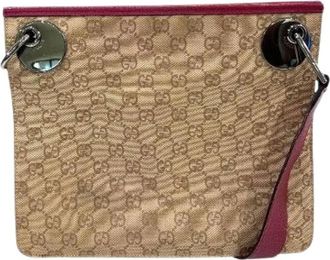 Gucci Pre-owned Shoulder Bags, female, Beige, Size: ONE SIZE Pre-owned GG Canvas Shoulder Bag