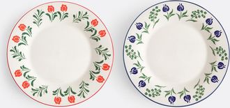 La Redoute Interieurs Set van 4 platte borden in porselein, Lysor