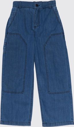 Fendi Jeans wide leg da bambino in denim con monogram FF all-over