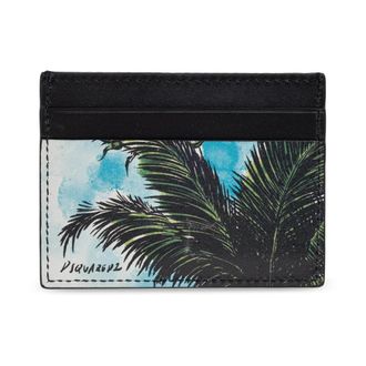 Dsquared2 Accessoires, Heren, Veelkleurig, ONE Size, Leer, Kaarthouder met Print