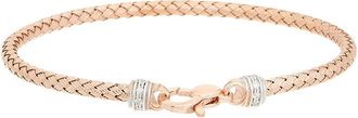 Meshmerise 0.06 Ct. Tw. Diamond 18K Rose Gold Over Silver Bangle Bracelet