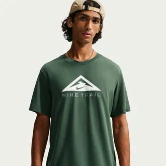 Nike Mens Dri-FIT Trail Running T-Shirt in Green | DX2183-323