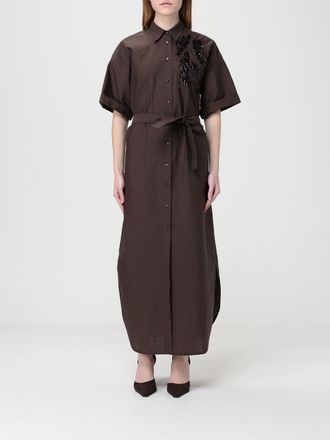 Brunello Cucinelli Abito chemisier Brunello Cucinelli in misto cotone con paillettes