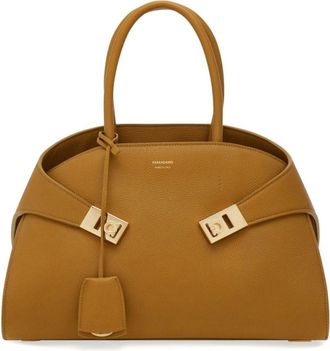Ferragamo Brown Hug Small Tote Bag
