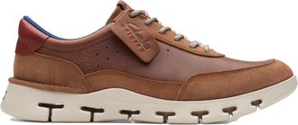 Clarks Mens Nature X One Sneaker, Dark Tan Leather, 11.5 Wide