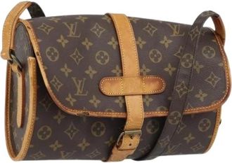 Louis Vuitton Pre-owned Marne Schoudertas - Dames - Vintage Schoudertas - Bruin - ONE Size - Leer - Vintage