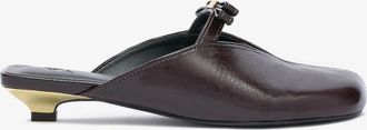 Ganni Sue Kitten Heel Mules in Brown - Size 36