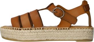 Shabbies Amsterdam Schoenen, Dames, Bruin, 37 EU, Leer, Kira Iris Sandalen