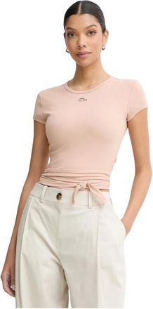 Diesel T-Bunny-Tail-S1 Crop Top - Tops - Mujer - Beige - L