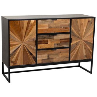 Wanderlust Deco Aparador de madera marr&oacute;n 120x38x78h cm