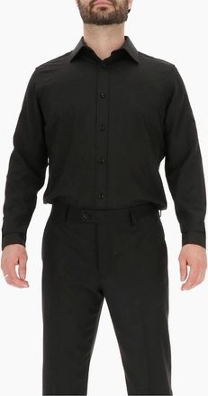 Scotch & Soda Mens Oxford Long Sleeve Shirt Collar Shirt - Black - Size: 17.5 inch
