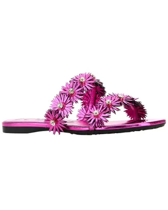 Loewe Petal Flower Crystal & Leather Sandal