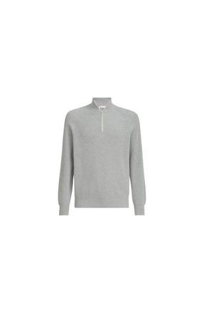 Brunello Cucinelli English Rib knit sweater in Light Grey at Nordstrom, Size 48 It