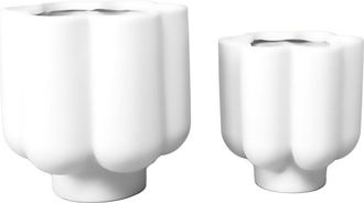 Flora Bunda Set Of 2 Ceramic Flower Planters