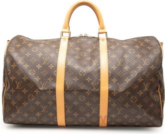 Louis Vuitton Brown Pvc Leather Boston Bag (Pre-Owned)