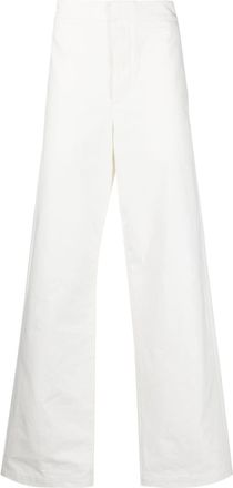 Jil Sander high-waisted straight-leg trousers - men - Cotton/Cotton - 44 - White