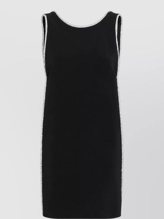 Sportmax sleeveless rhinestone-trim mini dress
