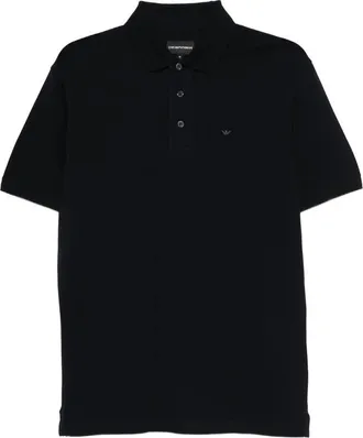 Emporio Armani Logo-plaque Short-sleeve Polo Shirt