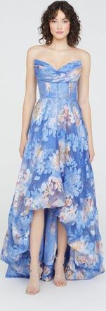 Theia Wendy Bubble Hem Gown in Cornflower/marigold at Nordstrom, Size 14