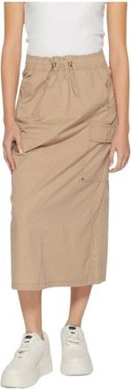 Street One Cargo Maxi Rok - Dames - Rokken - Beige - Maat: 3XL