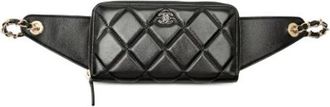 Chanel Pre-owned Waist Chain Wallet - Dames - Vintage Schoudertas - Zwart - ONE Size - Leer - Vintage