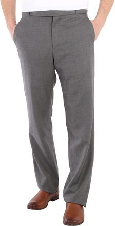 Burberry Charcoal Grey Wool English Fit Tailored Trousers With Belt Detail, Brand Size 44 (Waist Size 29.5)