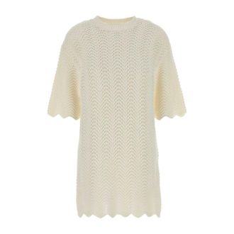 Loulou Studio Round-neck Knitwear, female, White, Size: XS Dresses