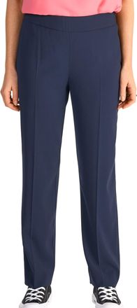 Hermann Lange Anzughose, Damen, Gr. 36, N-Gr, blau (marine), Web, Obermaterial: 97% Polyester, 3% Elasthan, HERMANN LANGE COLLECTION, unifarben, regular fit lang, H