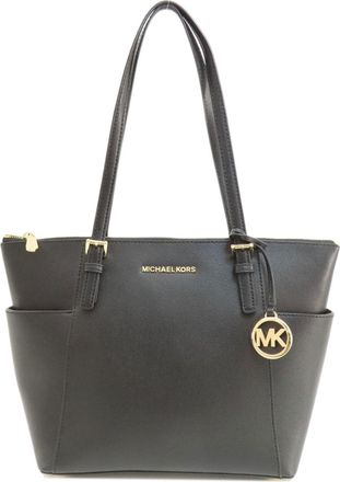Michael Kors Black Leather Tote Bag (Pre-Owned)