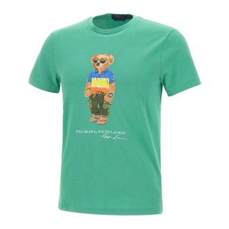 Polo Ralph Lauren T-Shirts, male, Green, Size: S Mclassics Cotton T-Shirt