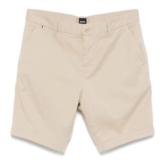 HUGO BOSS Casual Shorts, male, Beige, 3XL, Slim Fit Cotton Twill Shorts