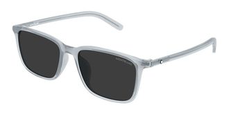 Montblanc MB0528SA Asian Fit 004 Mens Sunglasses Grey Size 56