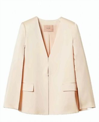 Twin-Set Satin Cape Hidden Hook Jacket