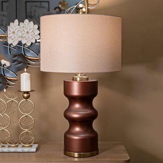 Dmora L&aacute;mpara De Mesa Dabame, Necesita 1 Bombilla, Casquillo E27, Pantalla, Rosa