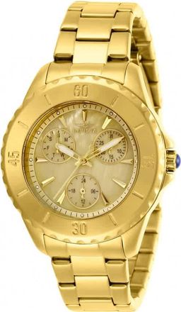 Invicta Angel Quartz Gold Dial Yellow Gold-tone Ladies Watch 29107