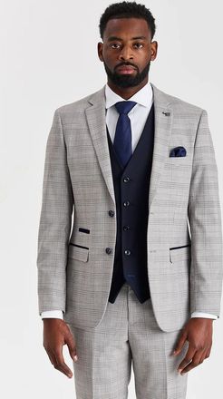 PAUL ANDREW 3 Piece Tweed Suit Check with Contrast Waistcoat