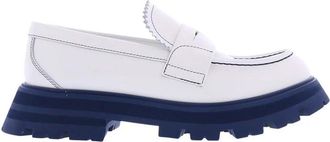 Alexander McQueen Leren Rubberen Schoen voor Vrouwen - Dames - Loafers - Wit - 40 EU - Schoenen