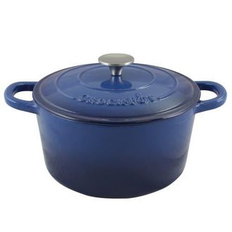 Crock-pot 5 Quart Round Enameled Cast Iron Dutch Oven in Blue at Nordstrom