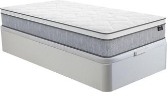 Vente-Unique Conjunto somier blanco con caj&oacute;n + colch&oacute;n de muelles ensacados 90 x 190 cm - SERENITE de YSM&Eacute;E