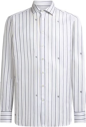 Etro Camicia a righe con bottoni - Bianco