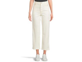 Levi's Riveted Ribcage Straight Ankle Womens Jeans Egret : 26 27, Cotton/Denim/Elastane