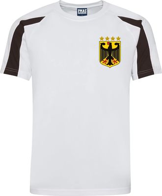 Generic Personalised GermanyFootball Shirt Home Supporters Gear Kids White Tshirt Kit Best Birthday Gift for 3 to 13 Year Old Childrens (7-8)