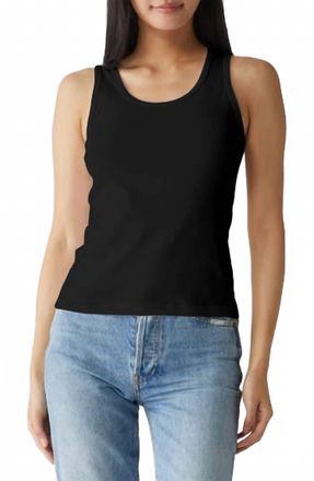 Michael Stars Juno Scoop Neck Tank In Black