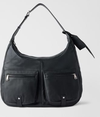 Furla Lynette Borsa A Spalla Xl Nero Nero Pelle Di Vitello Bahia Liscia Donna