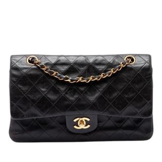 Chanel Pre-owned Vintage Double Flap Shoulder Bag - Dames - Pre-owned - Zwart - Maat: ONE Size Leer