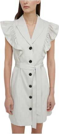 Bruuns Bazaar Shirt Dress - Dames - Shirt Kleedjes - Grijs - L - Polyester - Kleedjes
