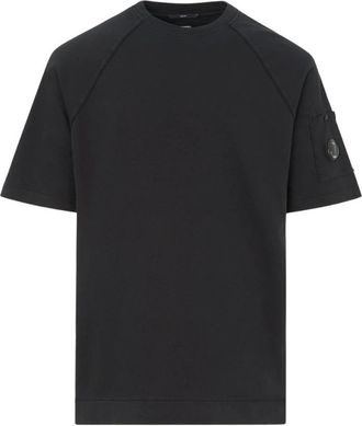 C.P. Company C.P. Company, T-Shirts, male, Black, XS, Heavy Cotton Lens T Shirt