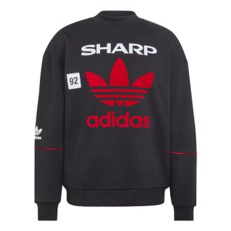 adidas Manchester United Crew Sweat 90 Asia Sizing Black Red KC6383