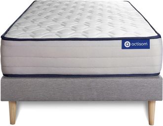 Actisom Actisom - Somier Gris + Colch&oacute;n Con L&aacute;tex Y Espuma Viscoel&aacute;stica 80 X 190